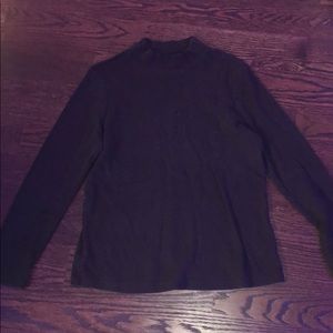 black 100% cotton turtle neck